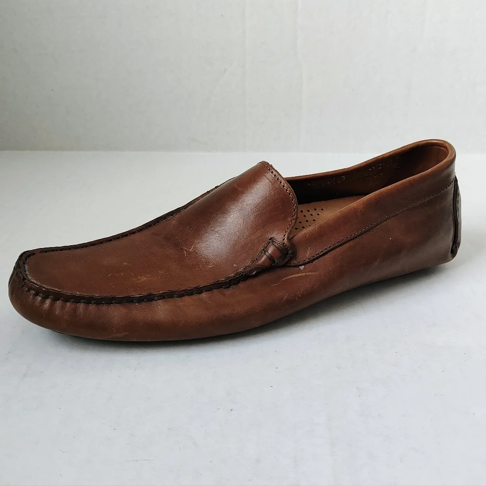 L'artigiano Sorrentino Men's Leather Slip-on Driving Moccasin Shoes Sz 44/ 11US